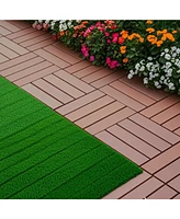 Plastic Interlocking Deck Tiles, 44 Pack