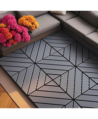 Plastic Interlocking Deck Tiles, 44 Pack