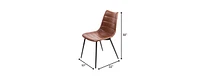 Set of Two Upholstered Faux Leather Chairs for Dining Room or Breakfast Nook