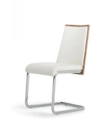 Faux Leather Dining Chairs Set of 2 Modern Side Chairs for Home or Apartment