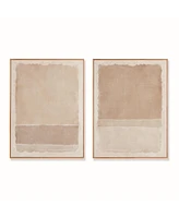 29.5"W x 1.5"D x 39.25"H Composition In Taupe Giclees Framed Wall Art Set of 2