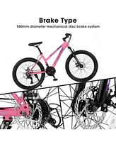 26 inch Mountain Bike for Teenagers Girls Women, Shimano 21 Speeds with Dual Disc Brakes and 100mm Front Suspension