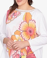 Ruby Rd. Plus Floral Pop Knit Top