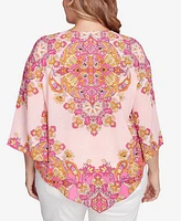 Ruby Rd. Plus Floral Medallion Tunic Top