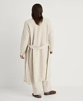 Mango Women's Long Knitted Cardigan Sweater