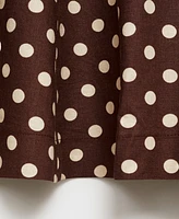 Mango Women's Flared Polka Dots Linen Skirts