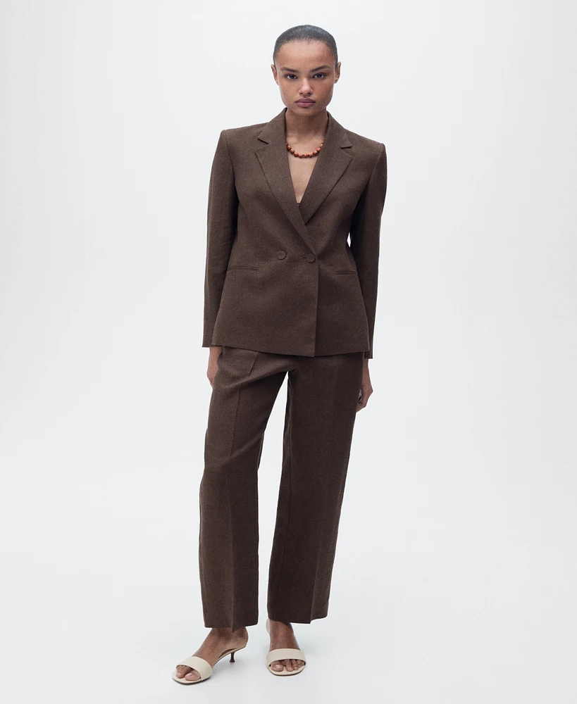 Mango Women's Linen Pants