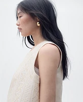 Mango Women's Embroidered Linen Vest