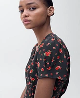 Mango Women's Midi Floral Dress