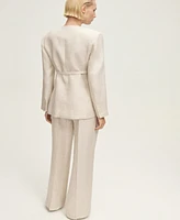 Mango Women's Linen Suit Pants