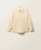 Mango Women's Button Detail Linen Shirt