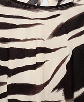 Mango Women's Zebra-Print Midi Dress