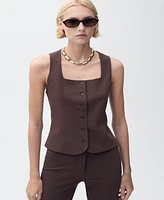 Mango Women's Slim-Fit Suit Vest