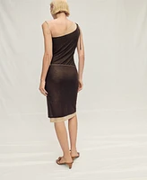 Mango Women's Combined Lyocell Knit Dress