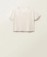 Mango Women's Short-Sleeved Sequin Knitted Sweater