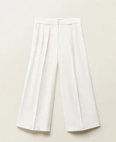 Mango Women's Pleated Lyocell Suit Pants