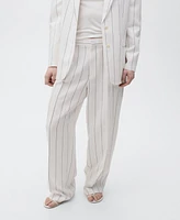 Mango Women's Striped Suit Pants