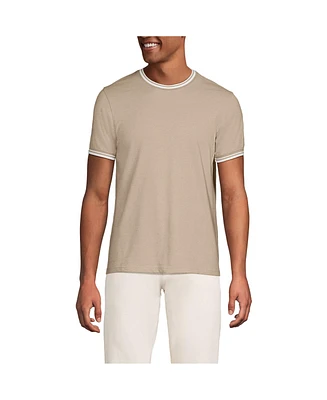Lands' End Men's Short Sleeve Soft Pique Crew Tee
