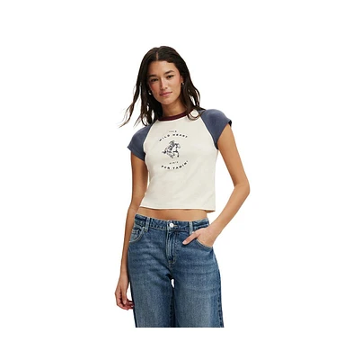 Cotton On Women's Retro Raglan Graphic Tee