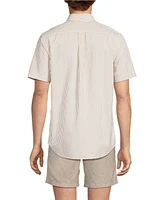 Lands' End Men's Short Sleeve Seersucker Shirt