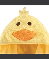 Luvable Friends Baby Unisex Cotton Animal Face Bathrobe, Duck, One