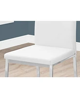 Set of Two Upholstered Faux Leather Dining Chairs for Stylish Home Decor