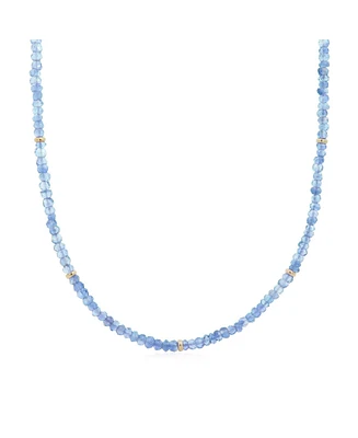 The Lovery Blue Topaz Bead Necklace 14K Gold