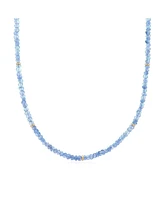 The Lovery Blue Topaz Bead Necklace 14K Gold