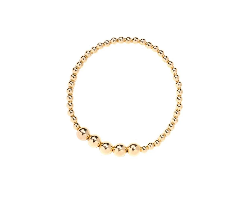 Gold Filled 4+7mm Bead Bracelet