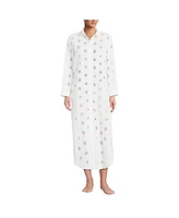 Lands' End Women's Eyelet Button Down Maxi Cover-up Dress
