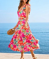 Cupshe Women's Juicy Blossom Floral Maxi Beach Dress