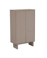 Manhattan Comfort 51.4" Wood Ella Modern 3-Shelf Accent Cabinet