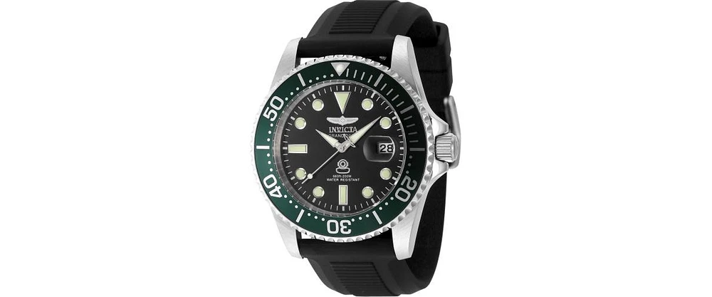Invicta Men's 48214 Pro Diver Quartz 3 Hand Black Dial Watch