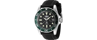 Invicta Men's 48214 Pro Diver Quartz 3 Hand Black Dial Watch