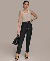 Donna Karan New York Women's Drawstring Cuffed Ankle Pants