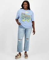 Rebellious One Trendy Plus Cotton Short-Sleeve Amalfi Graphic T-Shirt