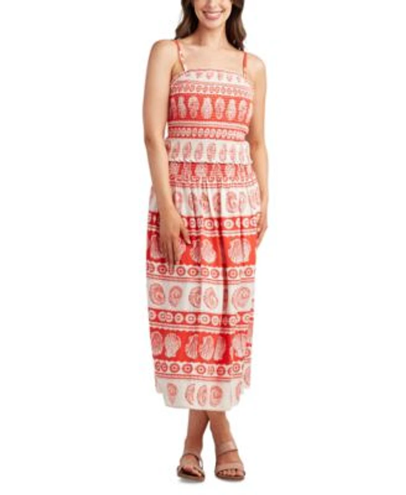 Bcx Juniors Printed Linen Blend Top Maxi Skirt