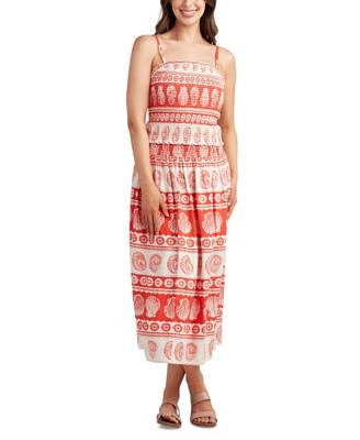 Bcx Juniors Printed Linen Blend Top Maxi Skirt