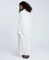 Kenneth Cole Women's Long-Sleeve Maxi Shirtdress