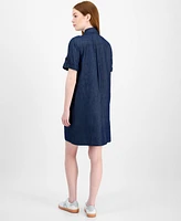 Tommy Hilfiger Women's Chambray Utility Popover Dress