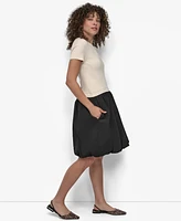 Dkny Women's Mixed Media Bubble Dress