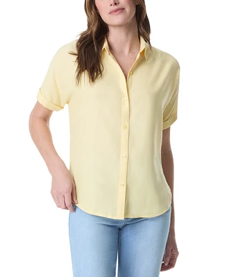 Gloria Vanderbilt Petite Daisy Short-Sleeve Shirt