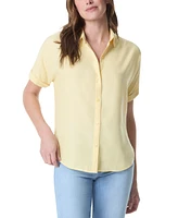 Gloria Vanderbilt Petite Daisy Short-Sleeve Shirt