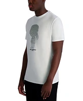 Karl Lagerfeld Paris Men's Short Sleeve Crewneck Rubberized Character Graphic T-Shirt