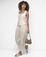 Dkny Women's Weathered Zip-Up Vest