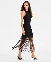 Bar Iii Women's Sleeveless Fringe-Hem Dress, Exclusively at Macy's