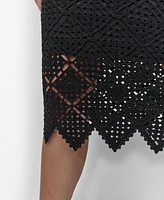 Dkny Women's Crocheted Midi Sweater Skirt