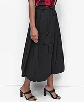 Dkny Women's Rumpled Tech Cargo Skirt