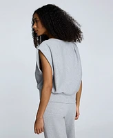 Kenneth Cole Women's Pleated-Shoulder Split-Neck Tank Top