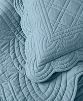 Charter Club Bailey Scallop 3-Pc. Quilt Set, King, Exclusively at Macy's